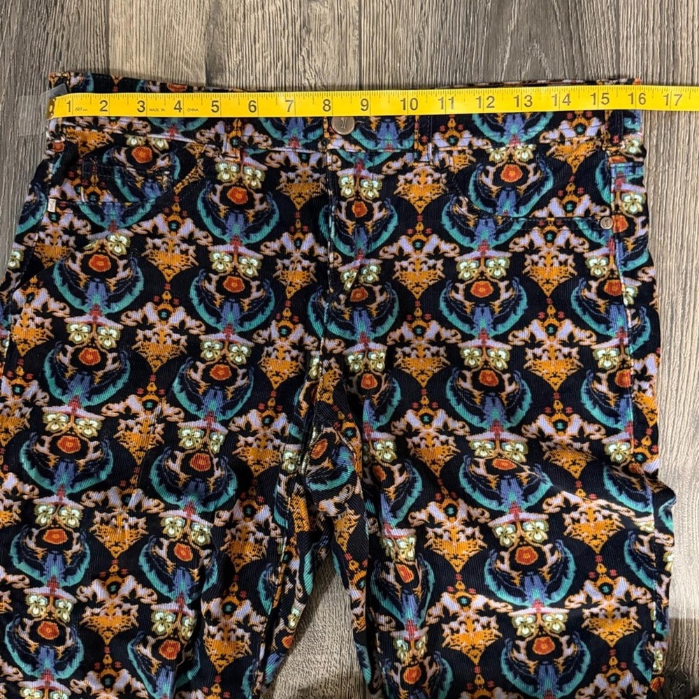 Anthropologie Pilcro & the Letterpress Boho Corduroy Pants Damask Floral 27 - Picture 6 of 13